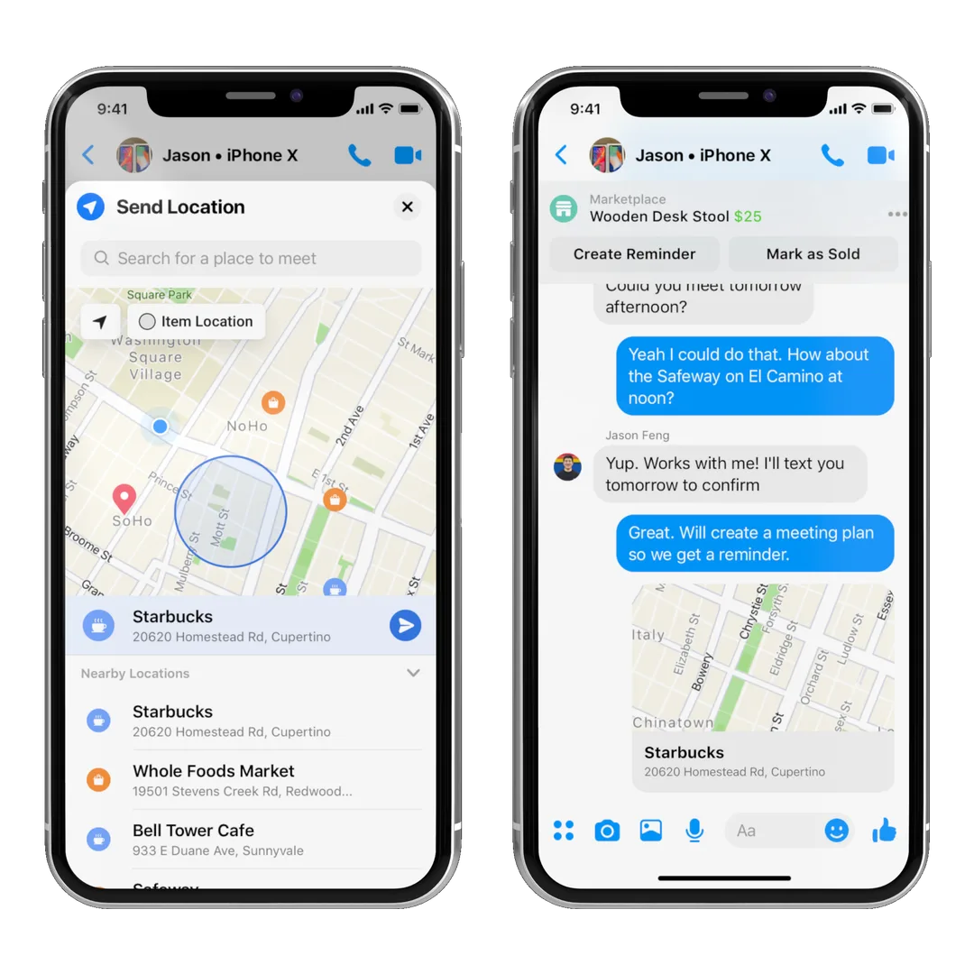 Facebook Marketplace, Helping people find safe meeting locations to transact