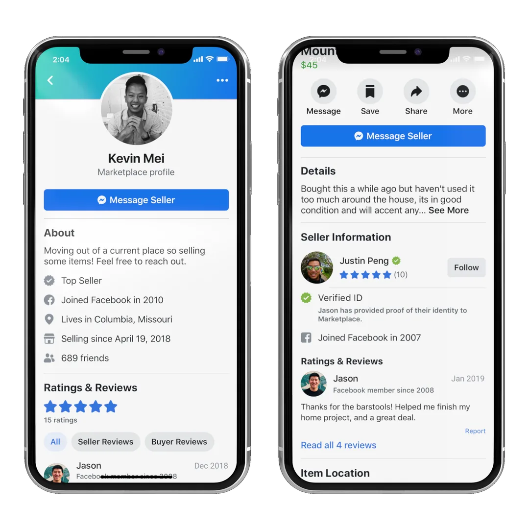 Facebook Marketplace, Redesigning the Marketplace profile